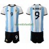 Maillot de Supporter Argentine Julian Alvarez 9 Domicile Coupe du Monde 2022 Pour Enfant